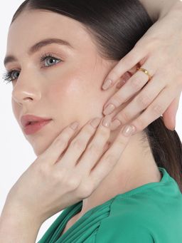 Zavya - Radiant Sunburst Gold-Plated 925 Sterling Silver Ring for Him