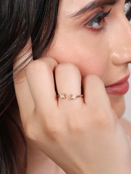 Zavya - Rosy Affection Rose Gold-Plated 925 Sterling Silver Womens Ring