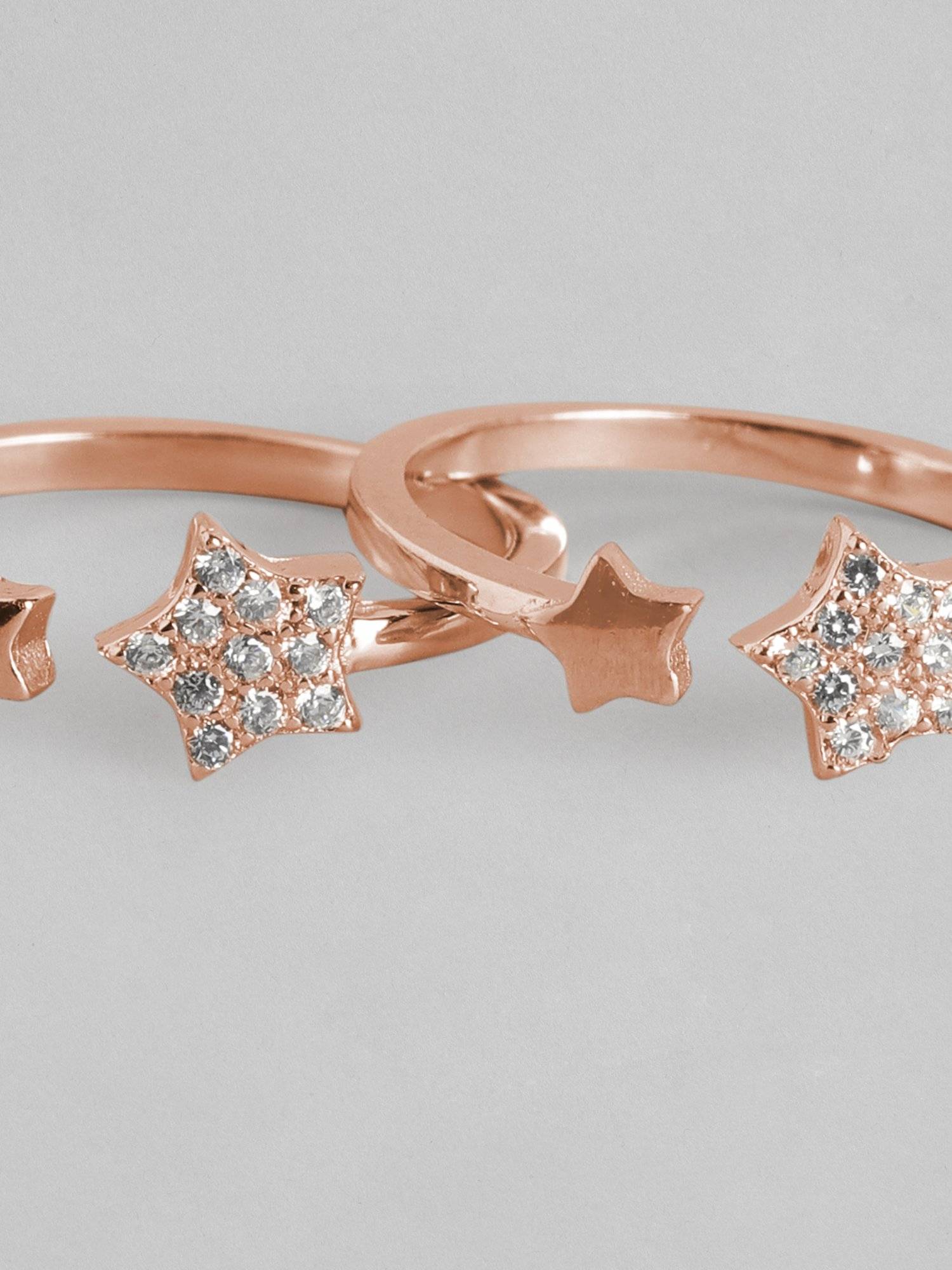 Buy Zavya Starry Nights 925 Sterling Silver Rose Gold-Plated Star