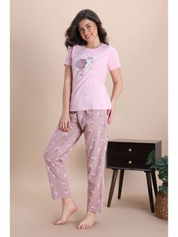 Zivame - Women Pink T-shirt & Pyjama