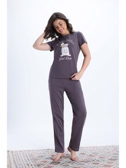 Zivame - Women Grey T-shirt & Pyjama