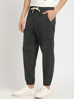 The Bear House - Men Grey Solid Regular Fit Joggers