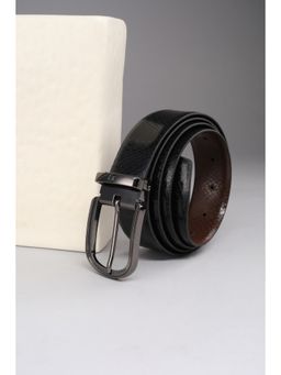 Louis Philippe - Men Black Leather Formal Belt