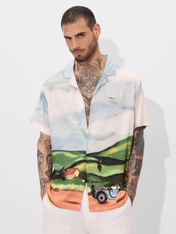 The Souled Store - Mens Snoopy Drive In Printed Shirt