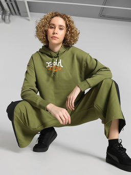Puma - x X-GIRL Women Green Hoodie