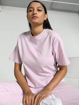 Puma - Team Women Purple Relaxed Fit T-Shirt