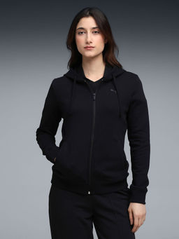 Puma - Wardrobe Essentials Full Zip Women Black Hooded Hoodie