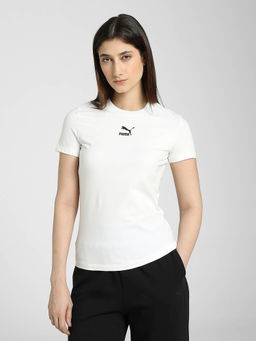 Puma - Classics Slim Fit Women White T-Shirt