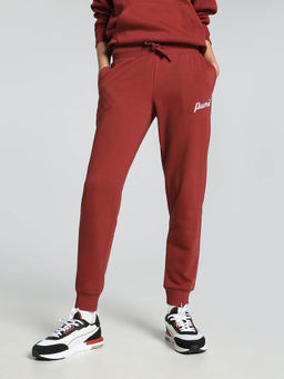 Puma - Script Women Maroon Joggers