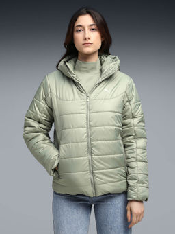 Puma - Padded Outerwear Women Green Water-Repellent Jacket