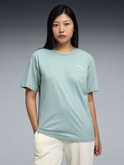 Puma - Class Women Green Relaxed Fit Cotton T-Shirt