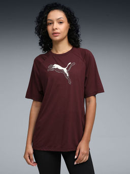Puma - Evostripe Women Wine Relaxed Fit T-Shirt