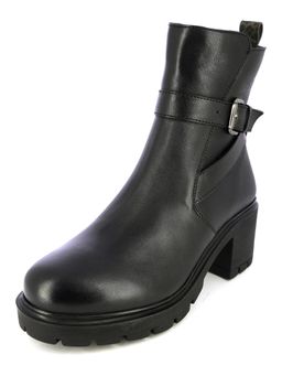 Alberto Torresi - Black Ankle - Length Boots With Single Buckle Closure