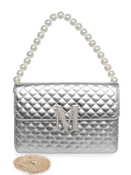 ESBEDA - Silver Personalized Alphabet M Turtle Quilted Handbag for Women