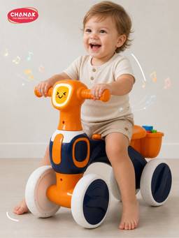 Chanak - Push Bikes for Kids with Music, Lights & Storage Basket