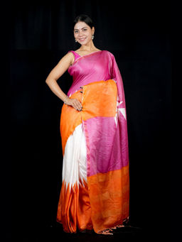 Isadora Life - Semi Bapta Ghicha Tussar Silk Ready-To-Wear Saree with Unstitched