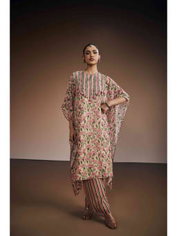THE ROYALEUM ATELIER - Pink Carnation Kaftan And Pant