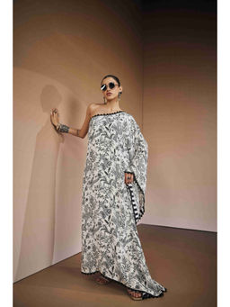 THE ROYALEUM ATELIER - Black Botanical Kaftan