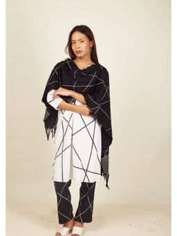 Banana Labs - Women Black Printed Pure Cotton Kurta with Pant and Dupatta
