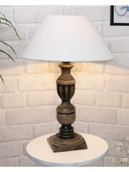 Homesake - Black French Trophy Table Lamp White Cone