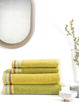 Ddecor Live Beautiful - 500 Gsm Pack Of 2 Bath Towels And 2 Hand Towels Set For Gifting Multi