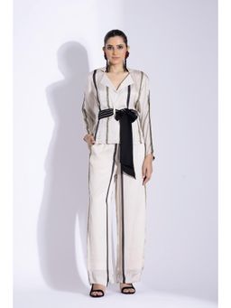 Studio Surbhi - Black and White Printed Co-Ord (Set of 3)