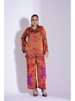 Studio Surbhi - Orange Printed Co-Ord (Set of 2)