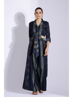 Studio Surbhi - Navy Blue Printed Co-Ord (Set of 2)
