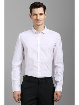 Louis Philippe - Men White Print Full Sleeves Casual Shirt