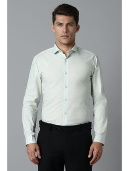 Louis Philippe - Men Green Print Full Sleeves Casual Shirt