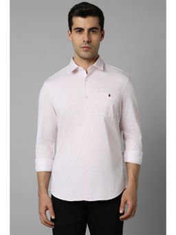 Louis Philippe - Men White Print Full Sleeves Casual Shirt