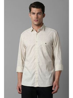 Louis Philippe - Men Grey Print Full Sleeves Casual Shirt