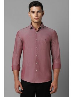 Louis Philippe - Men Maroon Full Sleeves Casual Shirt