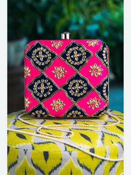 NR by Nidhi Rathi - Embellished Pink Clutch
