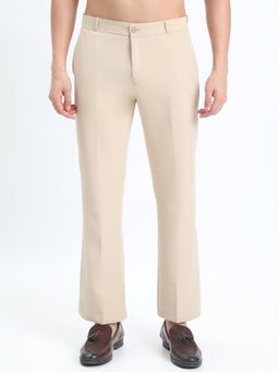 SHOWOFF - Men Cream Relaxed Fit Korean Trouser