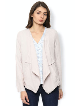 Van Heusen - Women Beige Solid Casual Shrug