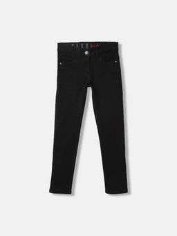 ELLE - Girls Black Solid Regular Fit Mid Waist Jeans