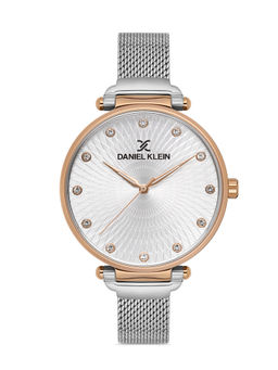 Daniel Klein - Silver Color MESH BAND Watch for Women DK.1.13188-3