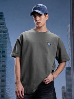 The Souled Store - Official Minions Bello Oversized T-Shirt Olive