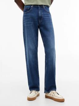 Tommy Hilfiger - Mid-Wash Regular Fit Mid Rise Jeans Blue