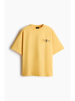 H&M - Men Yellow Oversized Fit T-Shirt