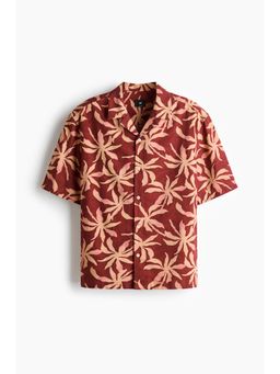 H&M - Men Red Relaxed Fit Cotton Resort Shirt