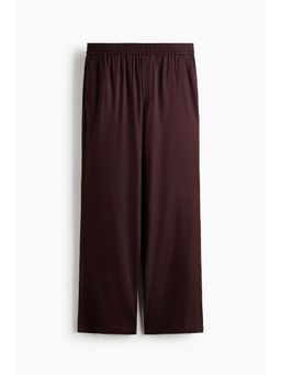 H&M - Men Brown Easy Care Loose Fit Linen-Blend Trousers