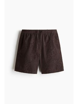 H&M - Men Brown Relaxed Fit Textured Shorts