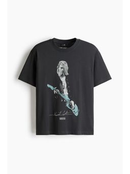 H&M - Men Grey Loose Fit T-Shirt