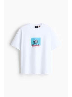 H&M - Men White Loose Fit T-Shirt