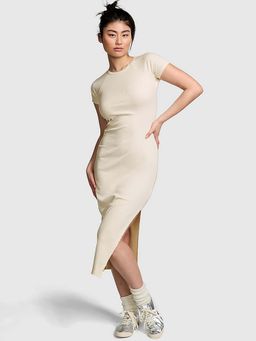 Victoria's Secret - Women Contour Ribbed Midi Dress- Off White