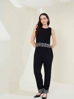 StyleStone - Women Rayon Crepe Co-Ord Set - Black