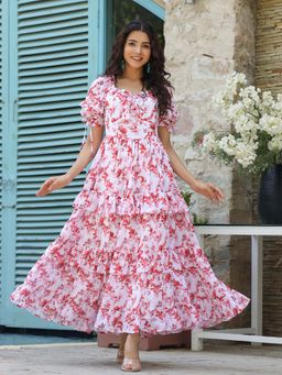 Noun - Women Bailey Floral Print Maxi Dress- Multi-Color