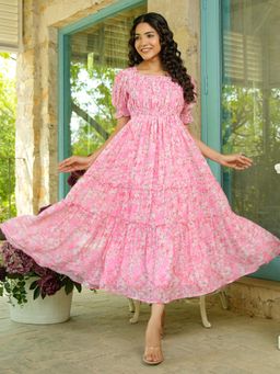 Noun - Women Estelle Floral Print Maxi Dress- Pink